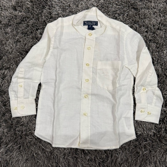 Massimo Dutti Toddlers Button-Up Shirt in White, Size 2 - Picture 1 of 3